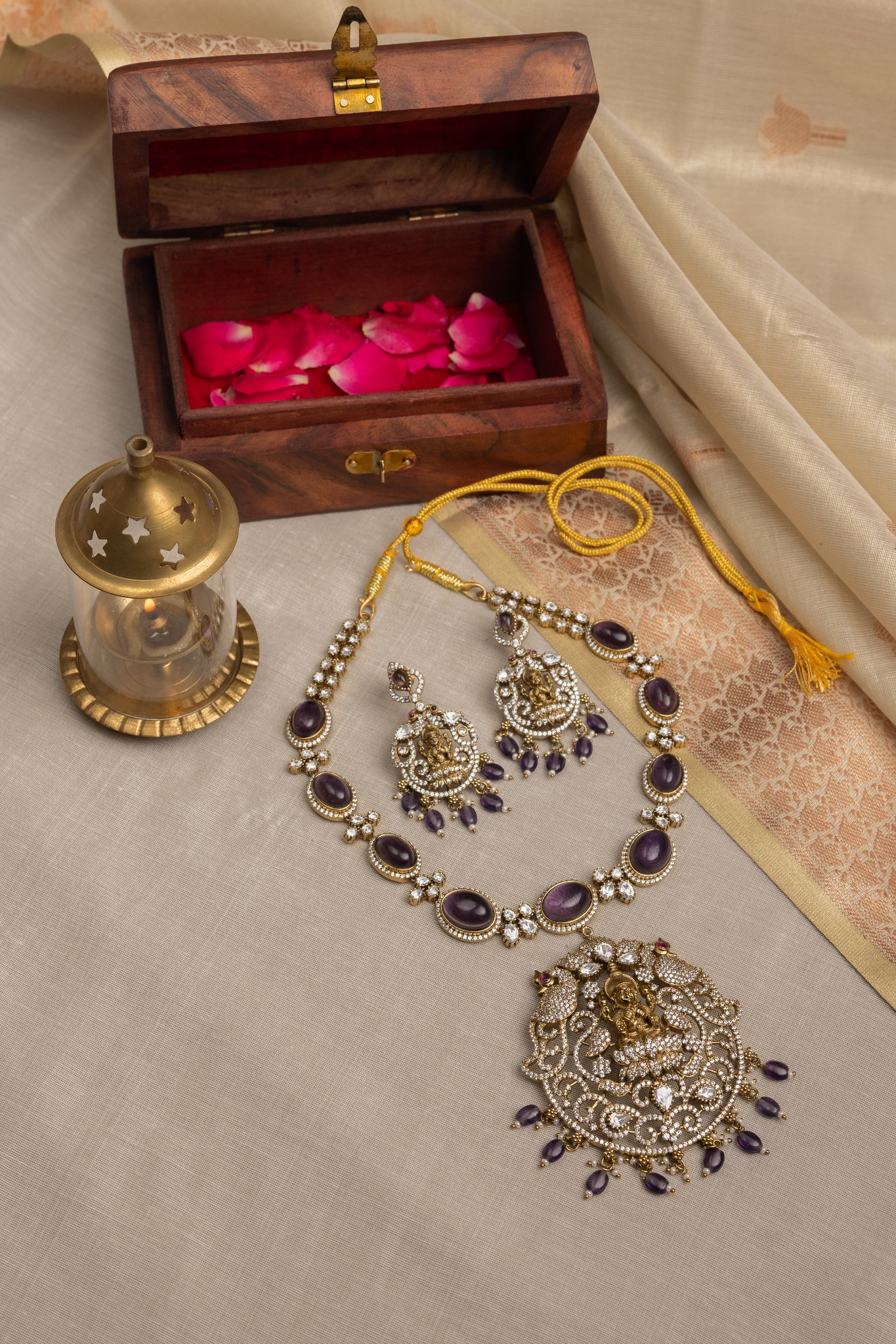 Amethyst Lakshmi Necklace