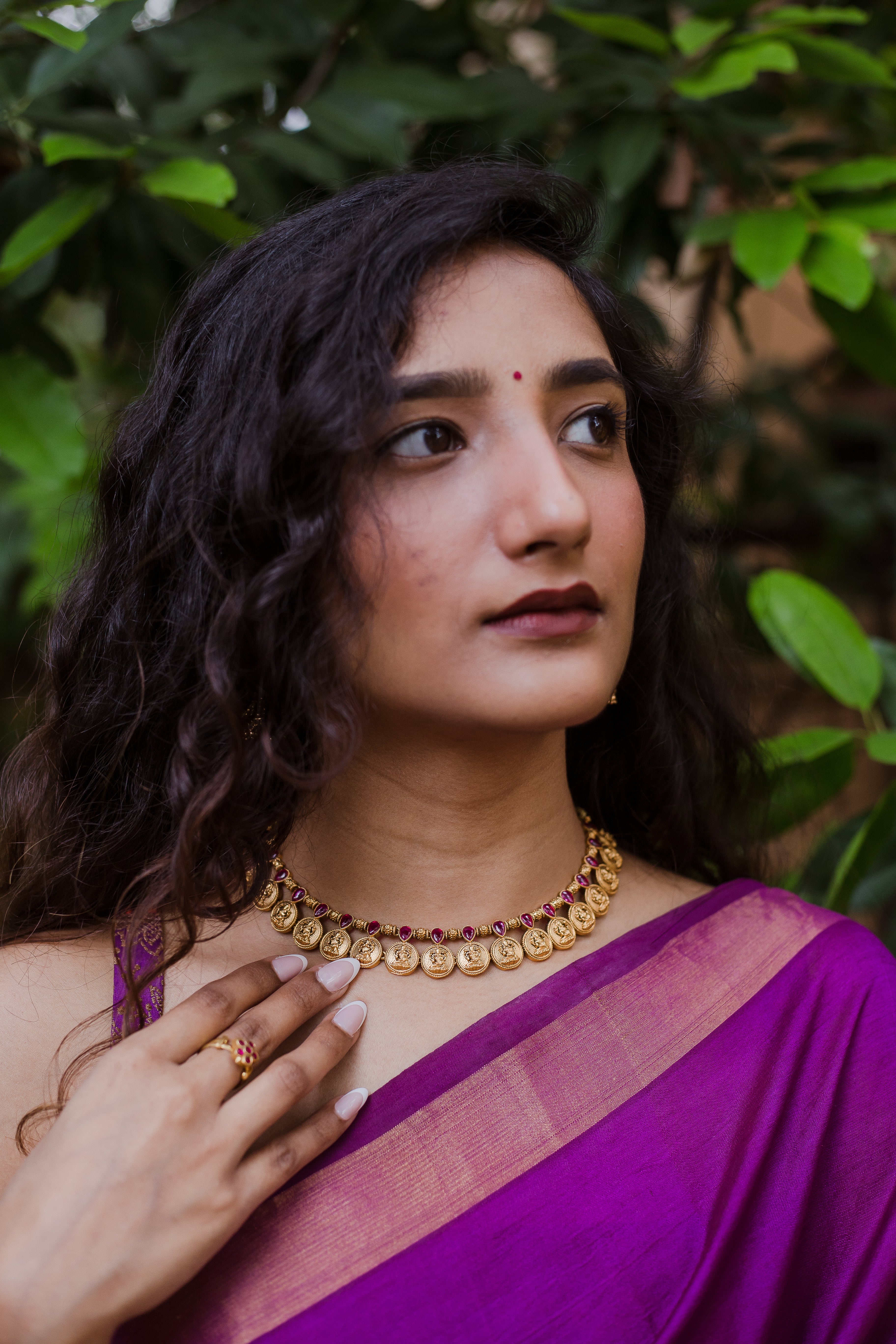 Antique Gold Kasu Mala Coin Choker AA-1220