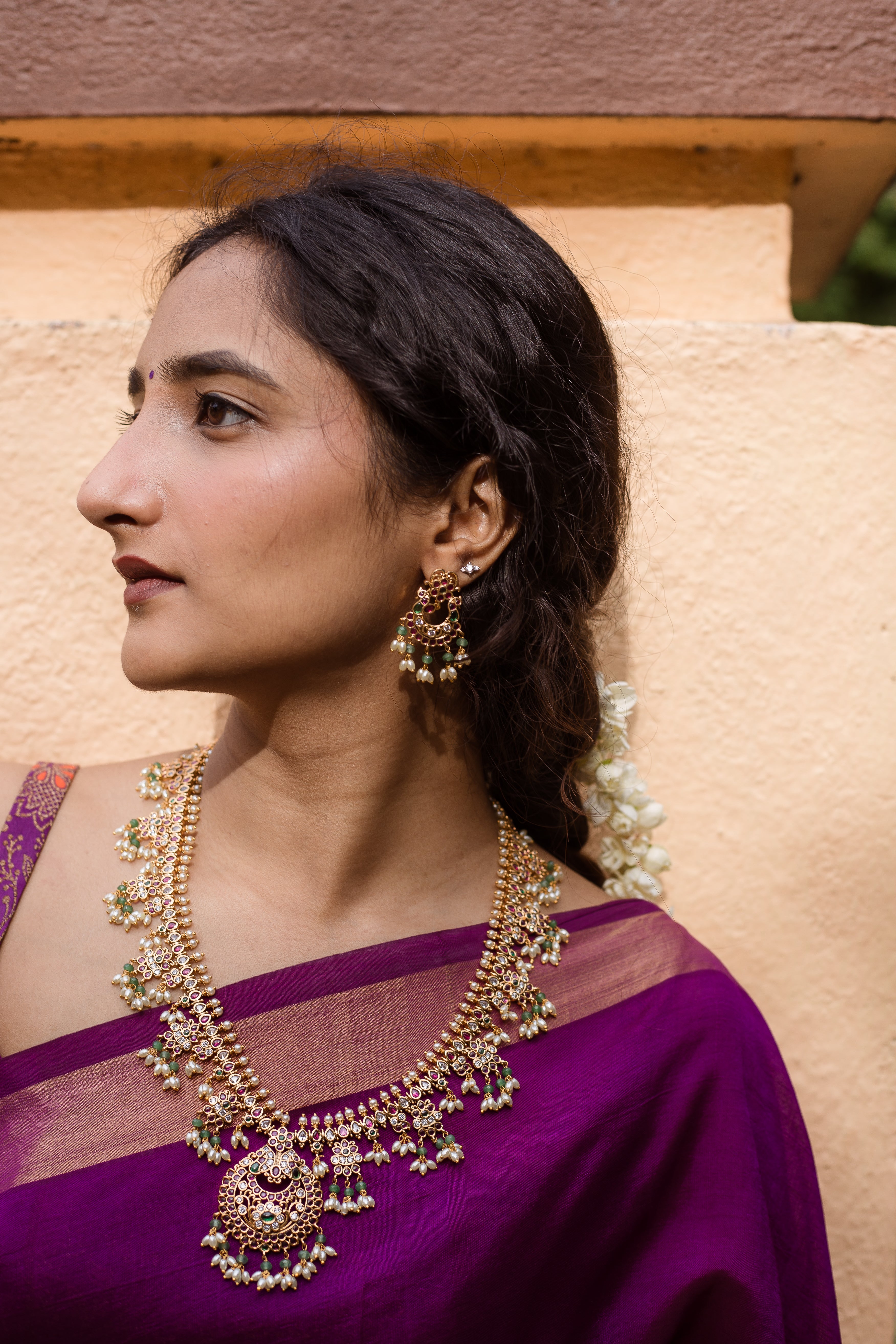 Guttapusalu  Necklace Set. AA - 1223