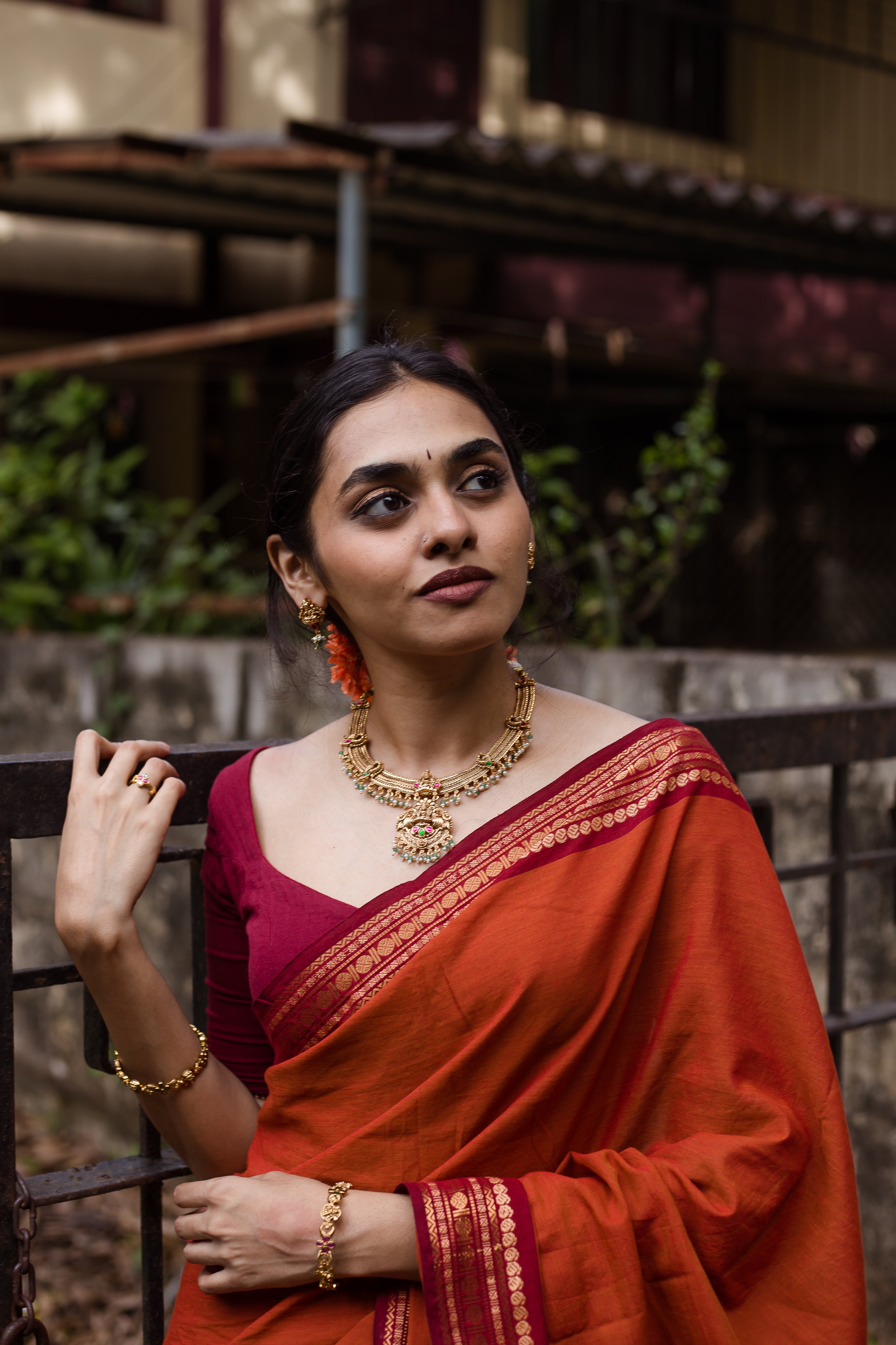 Traditional Antique Gold Necklace - AA - 1232