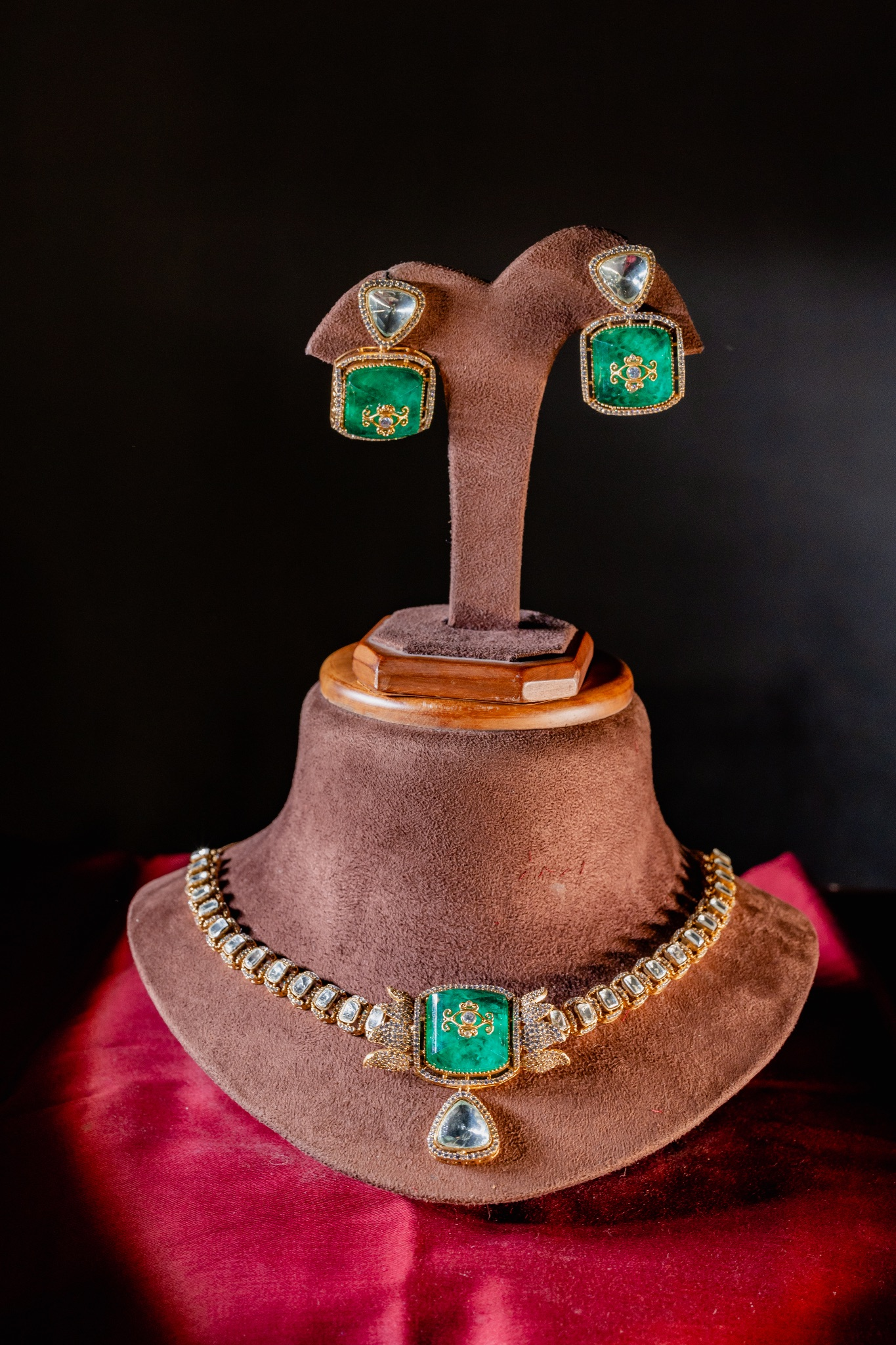 Square Emerald Necklace